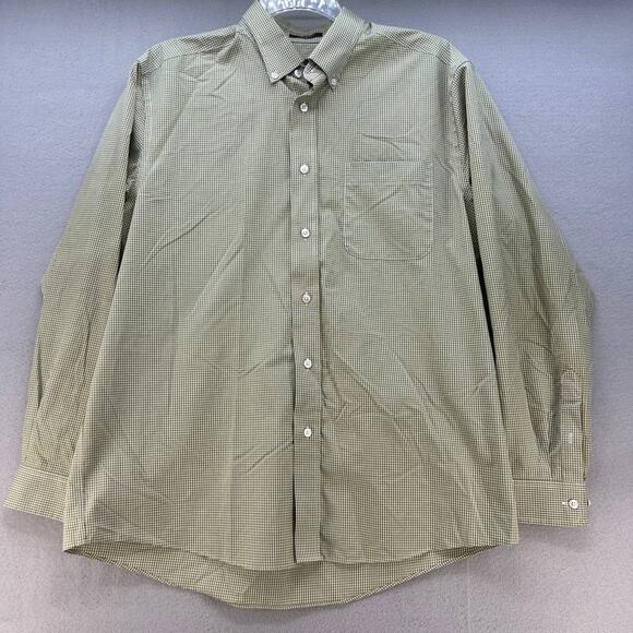 Eddie Bauer Other - Eddie Bauer Shirt Men's Size Large Plaid Green Button Down Relaxed